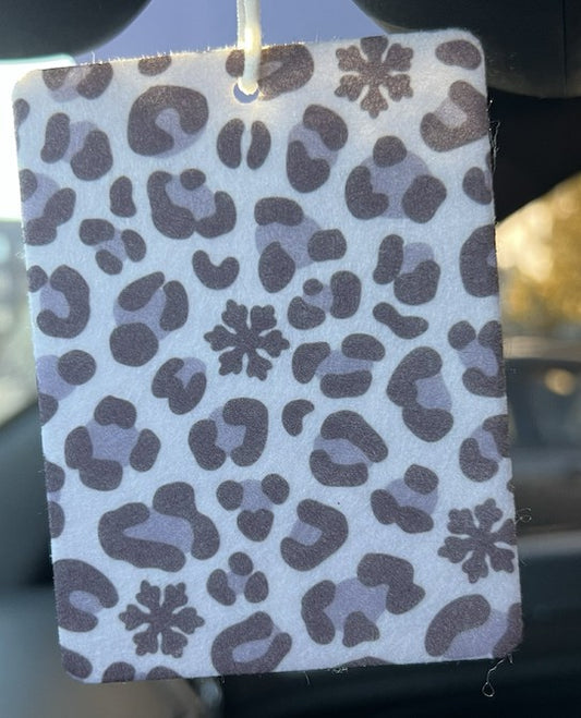 Leopard Snowflake Air Freshener- with REFRESHING scent!