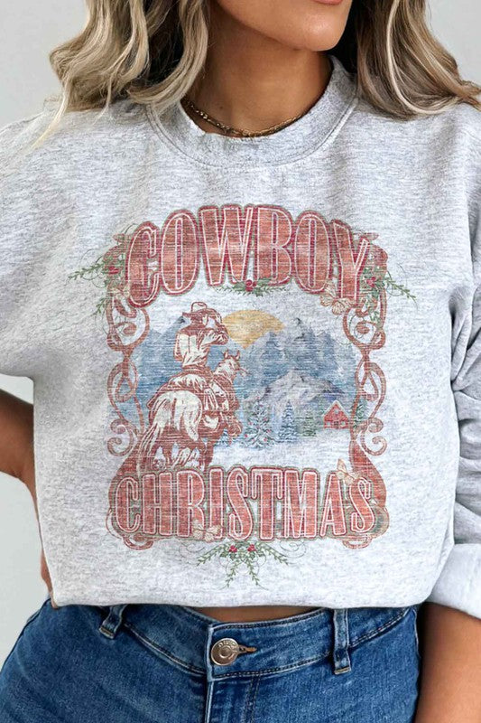 Cowboy Western Christmas Graphic Sweatshirt