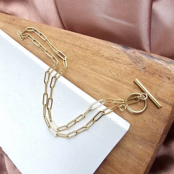 Luxe Gold Paperclip Chain - 16IN