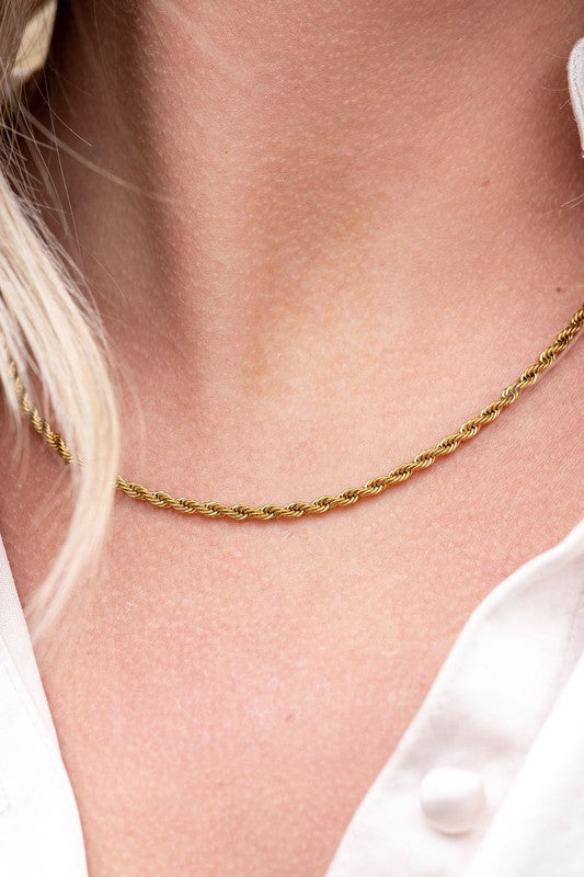 Luxe Gold Rope Chain - 16in