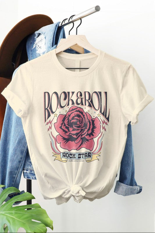 Vintage Rose Rock and Roll Tour Graphic Tee