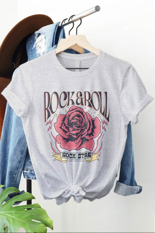 Vintage Rose Rock and Roll Tour Graphic Tee
