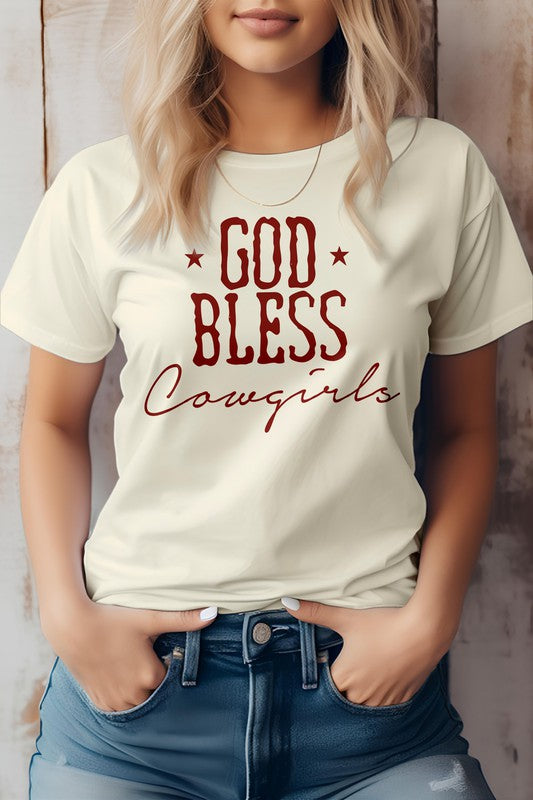 GOD Bless Cowgirls Western Graphic Tee