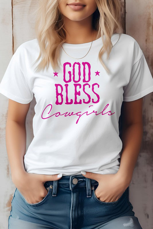 GOD Bless Cowgirls Western Graphic Tee
