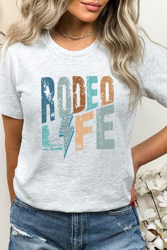Rodeo Life Leopard Lightning Bolt West Graphic Tee