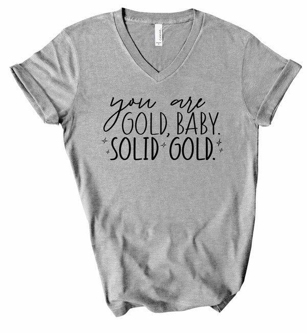 V-Neck You are Gold Graphic Boutique Tee