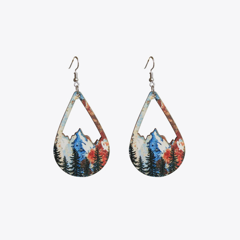 Mountains and Trees Dangle Earrings