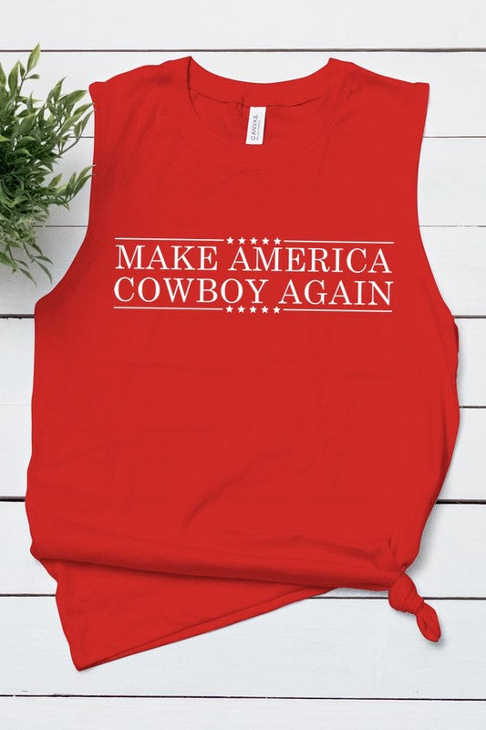Make America Cowboy Again Muscle Tank